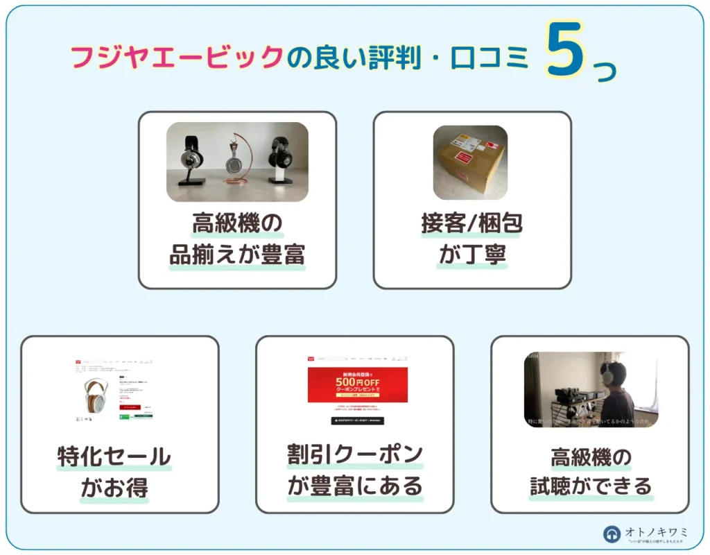 フジヤエービックの良い評判・口コミ